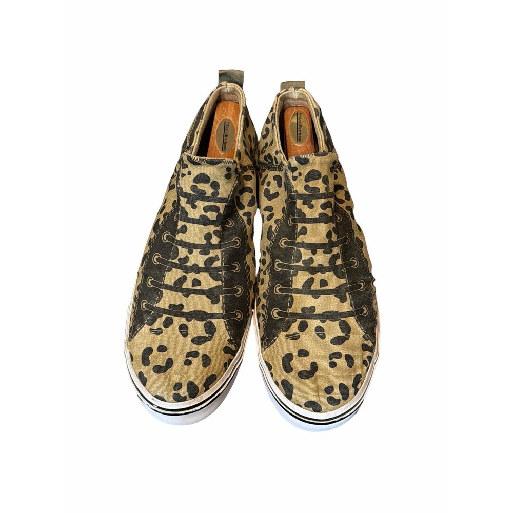 Diesel S-Imaginee Low Slip-on Sneakers Leopard Print Canvas - Size 45 US 11 EUC